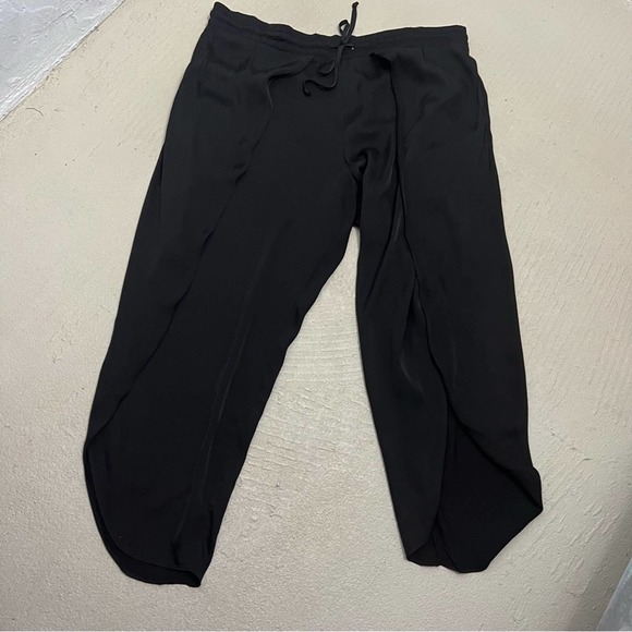Nation LTD Freya Wrap Black Wrap Tulip Satin Pants Large - Picture 2 of 8
